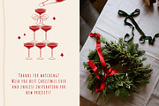 Merry & Red - Christmas line art, a Seasonal Illustration by Nataly_is_Drawing (Thumbnail 10 of 11)