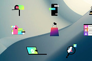 Gradient Icons | Motion Graphics, a Graphic by 2dfx (Thumbnail 2 of 2)