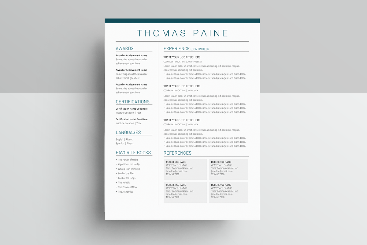 Google Docs Resume Template, a Resume Template by MioDocs (Photo 4 of 7)