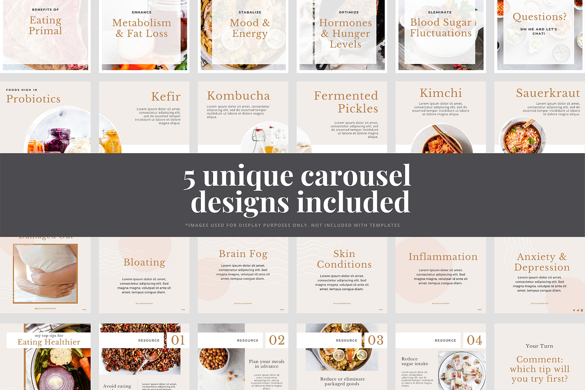 Instagram Carousel Templates, a Social Media Template by Brand Spanking You (Photo 2 of 9)