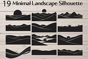 Minimal Landscape Silhouette, an Object Graphic by Designer_Momina (Thumbnail 1 of 19)