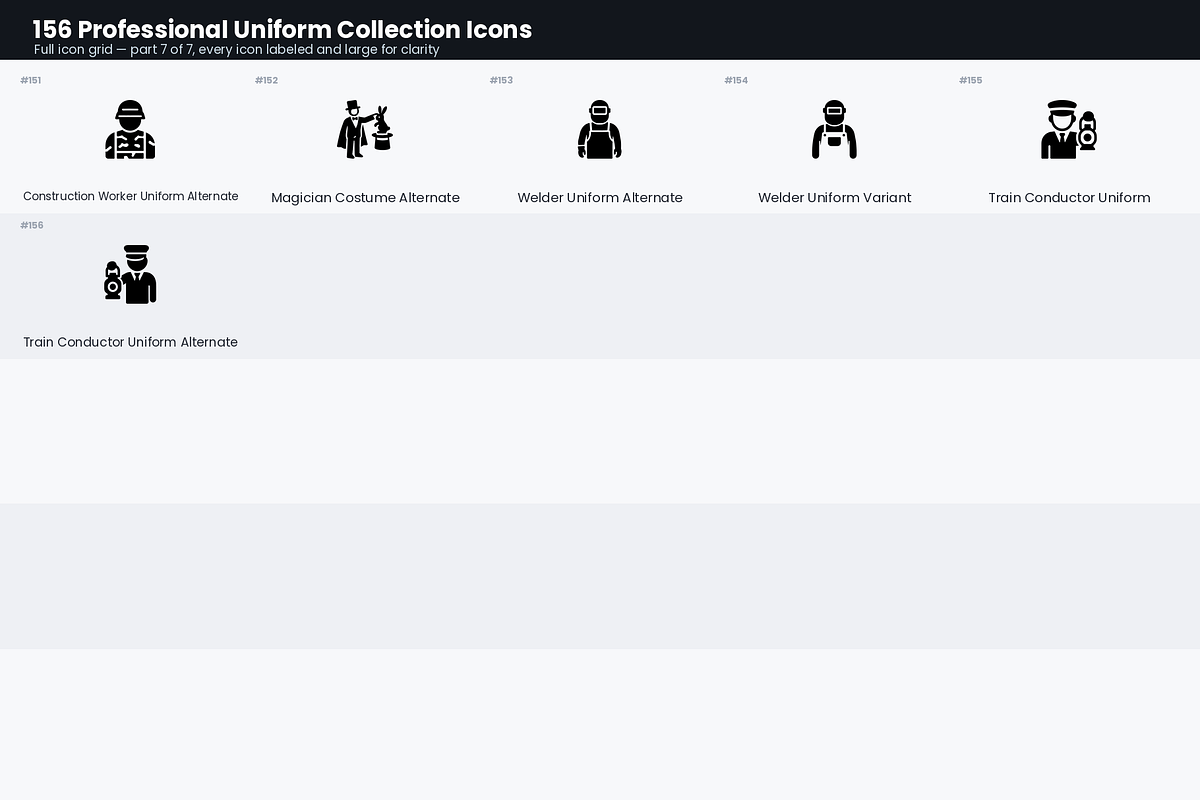 156 Professional Uniform Icons, a Solid Icon by Symbolic Language (Photo 8 of 9)