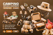 Camping Supplies 3D Icon Pack, an Object 3D Model by Haps Space (Thumbnail 1 of 4)