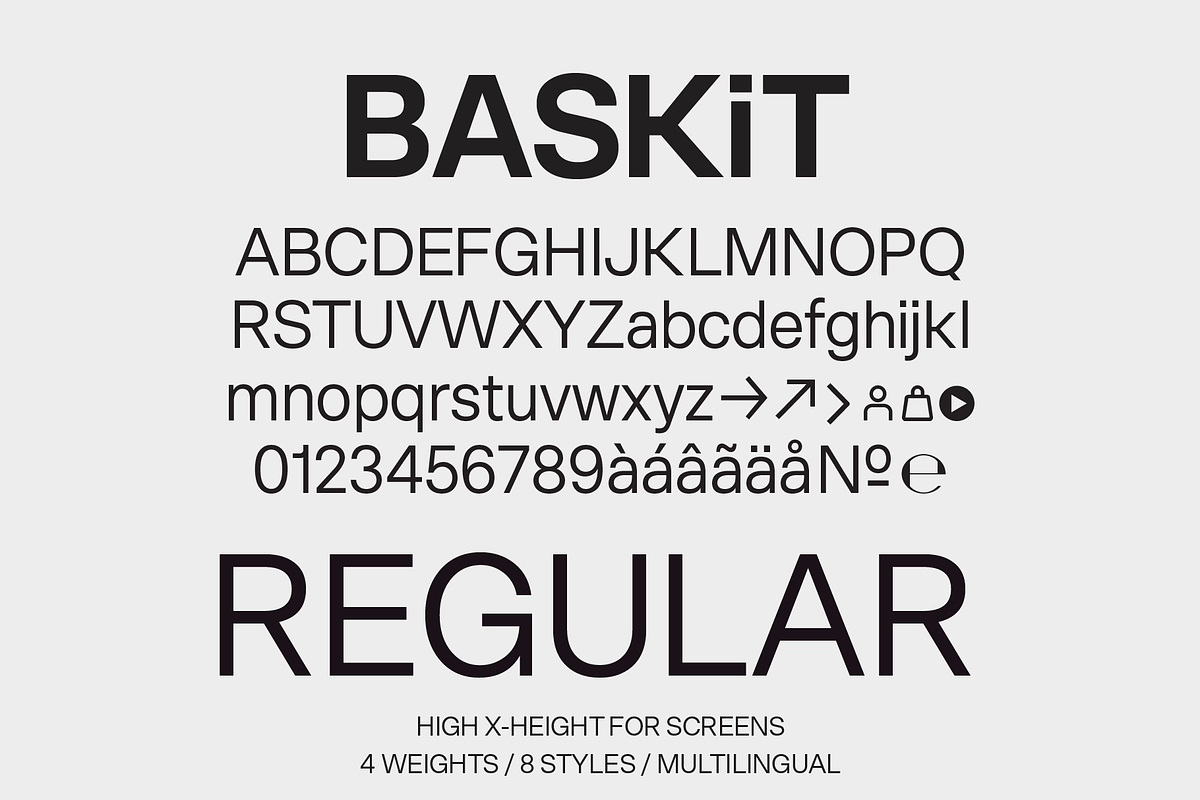 BASKiT e-Commerce Branding Font, a Sans Serif Font by MOMI - Designer Fonts (Photo 6 of 14)