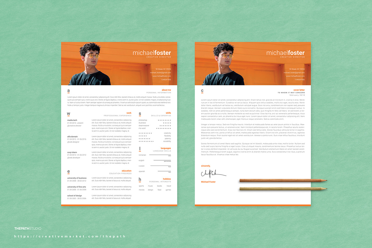 Modern Resume / CV Template, a Resume Template by The Path (Photo 3 of 5)