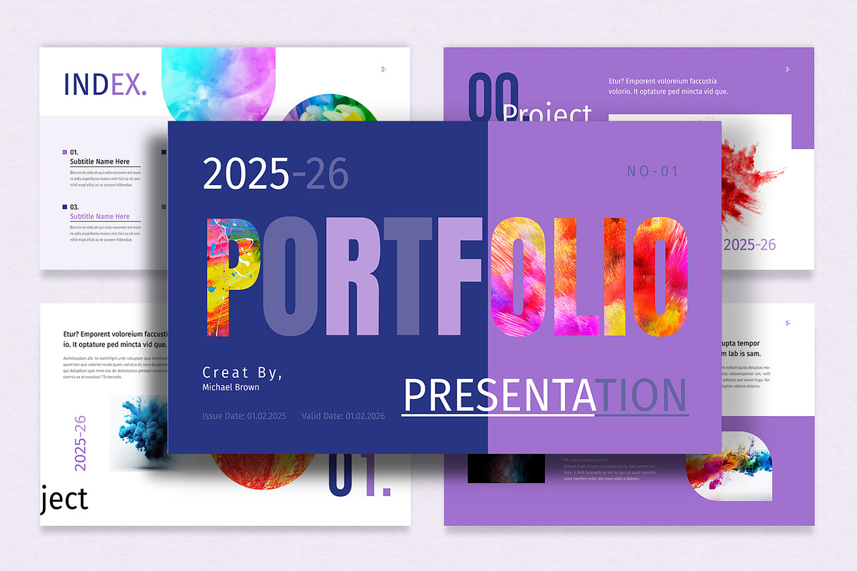 Portfolio Presentation Layout, a Design Template by MightyDesign (Photo 1 of 7)