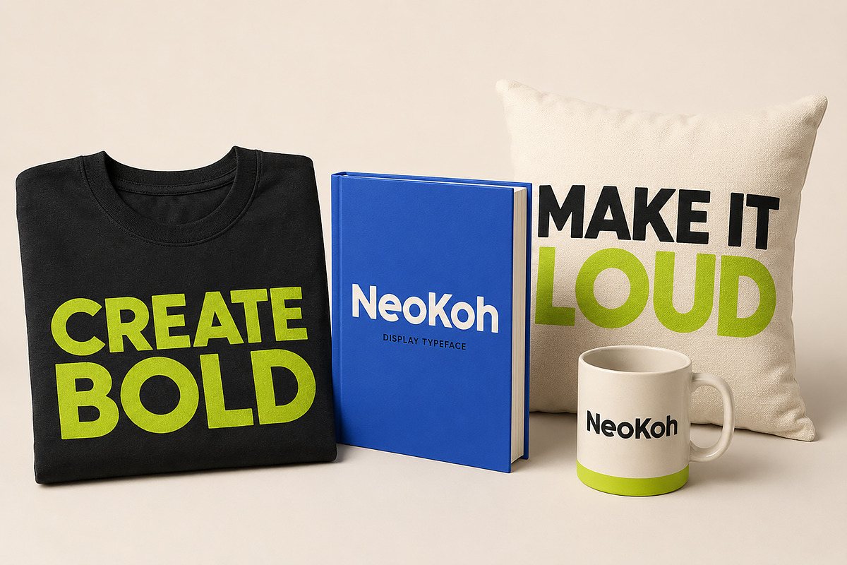 NeoKoh – Bold Geometric Display Font, a Serif Font by Wow Magic (Photo 2 of 5)