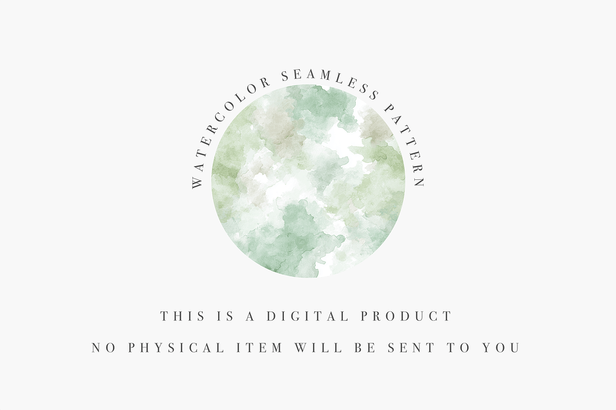 Green Watercolor Pattern, a Decorative Illustration by Pati Charm Studio (Photo 3 of 7)