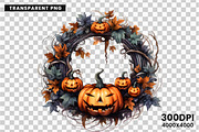Halloween Wreath Sublimation Clipart, a Seasonal Illustration by Creative Arslan (Thumbnail 8 of 8)