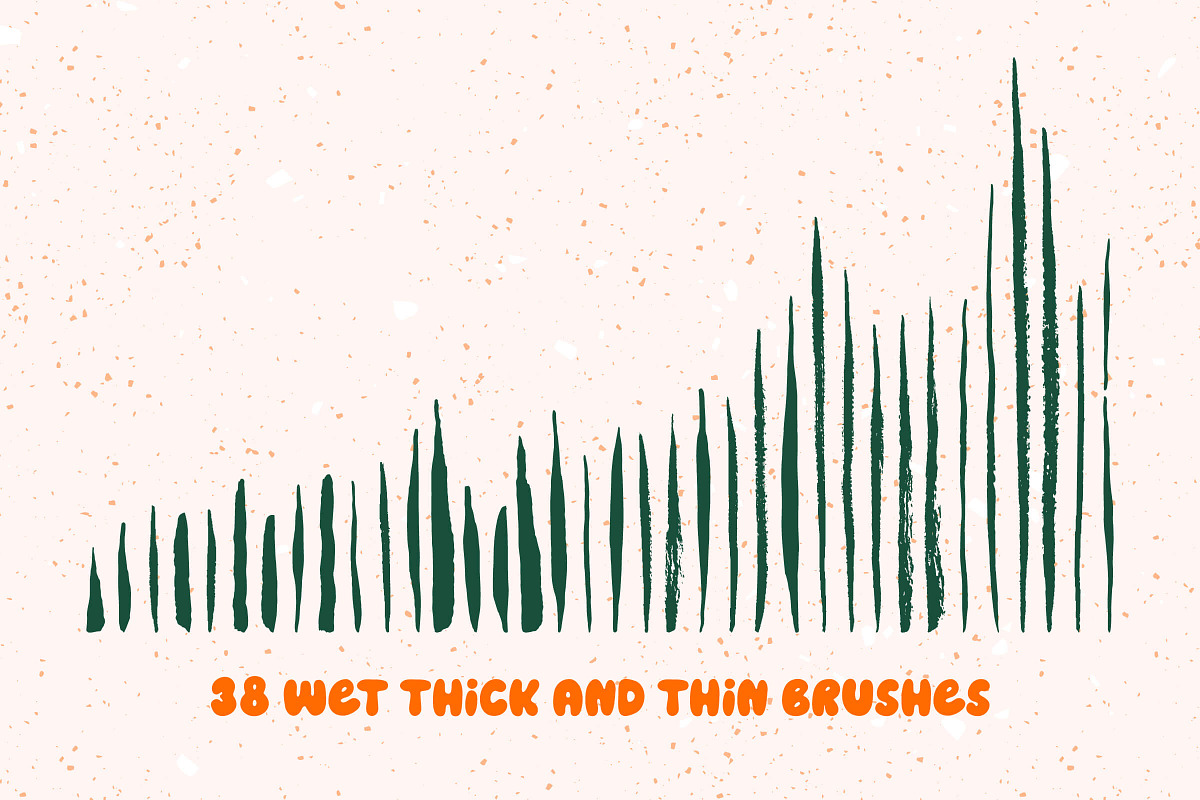 Illustrator Bristle Brushes 99x, a Brush Add-On by Esther Nariyoshi (Photo 4 of 8)