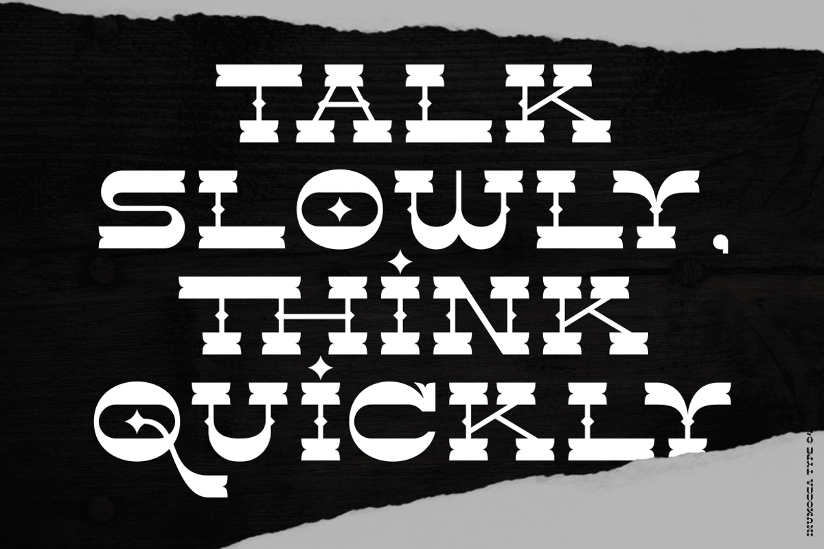 The BUCKAROOZ, a Serif Font by inumocca_type (Photo 3 of 11)