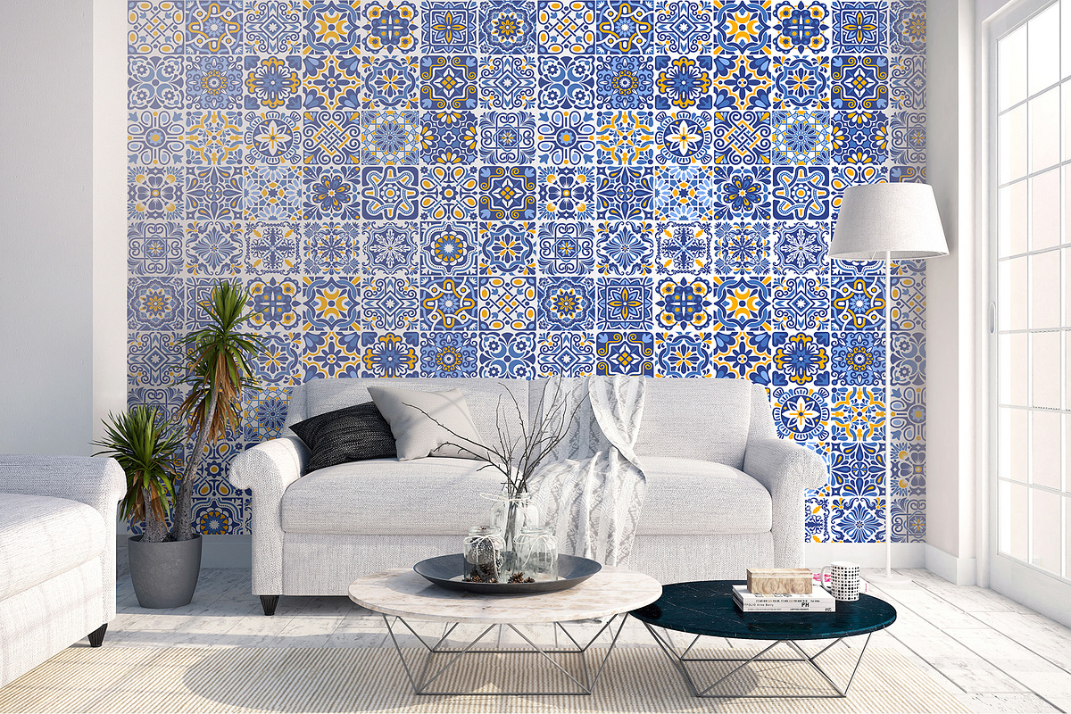 Azulejo Mediterranean Patterns, a Pattern Graphic by Vector beauty (Photo 4 of 7)