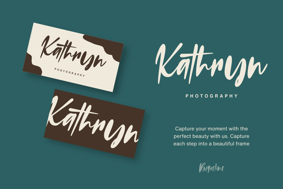 Russeline - Handwritten Font preview 2