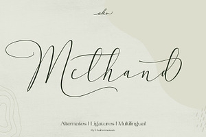 Methand - Script Font, a Script Font by Ekahermawan