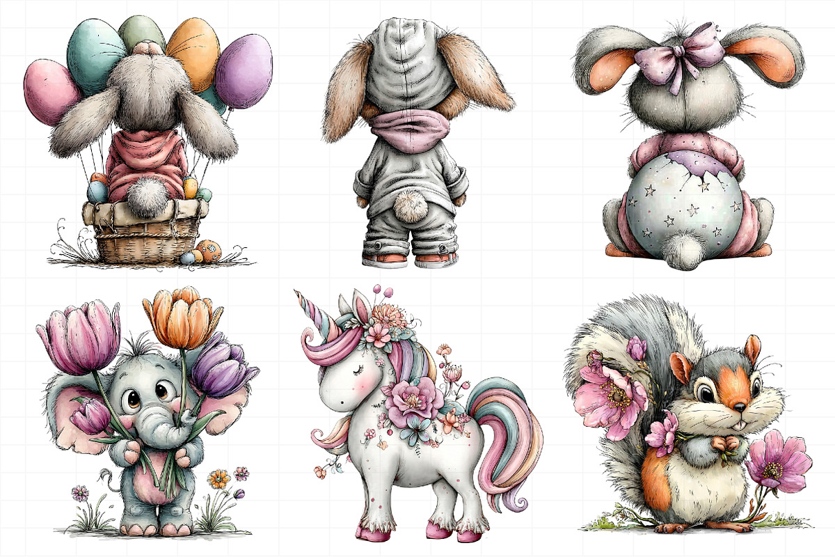 Spring Back View Animal Clipart, an Illustration by Daily.Designs (Photo 3 of 8)