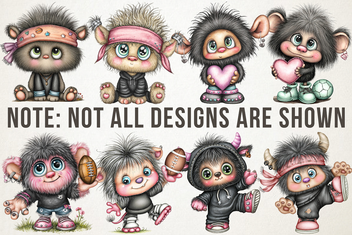 Cute Watercolor Sporty Monster PNG, an Animal Illustration by RobertsArt (Photo 2 of 5)