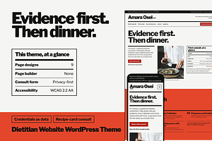 Dietitian Website WordPress Theme