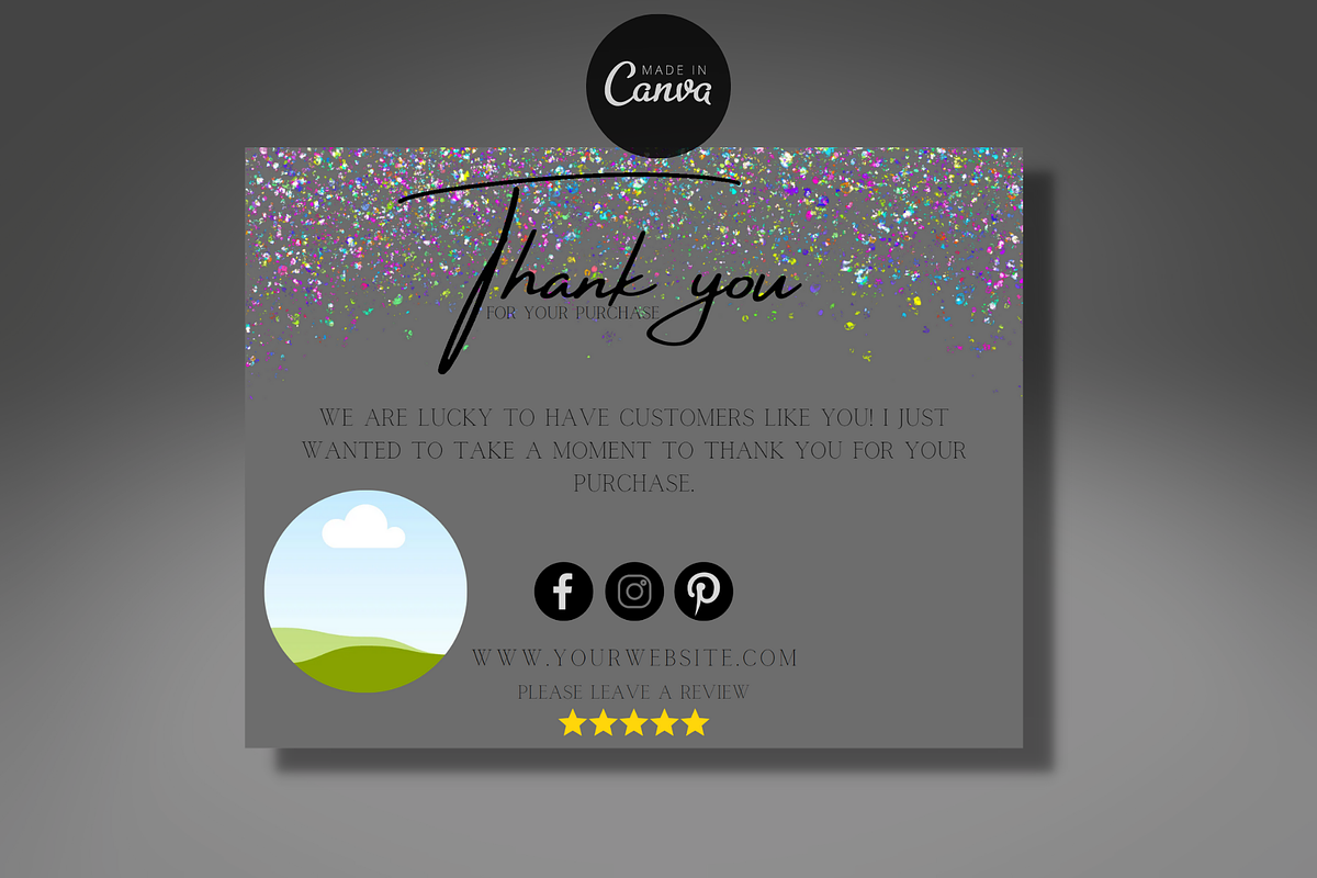 Thank You Order Card | Canva, a Card Template by tahananeart (Photo 1 of 8)