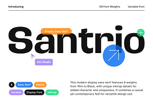 Santrio, a Sans Serif Font by din-studio.com