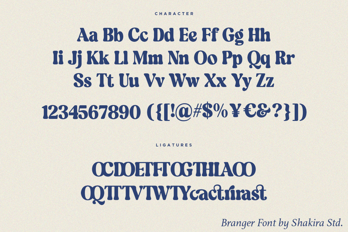 Branger - Modern Retro Serif, a Serif Font by Shakira Studio (Photo 15 of 15)