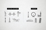 36 Monument Landmark Icons - Travel, an Outline Icon by Hatch Design Workshop (Thumbnail 4 of 9)