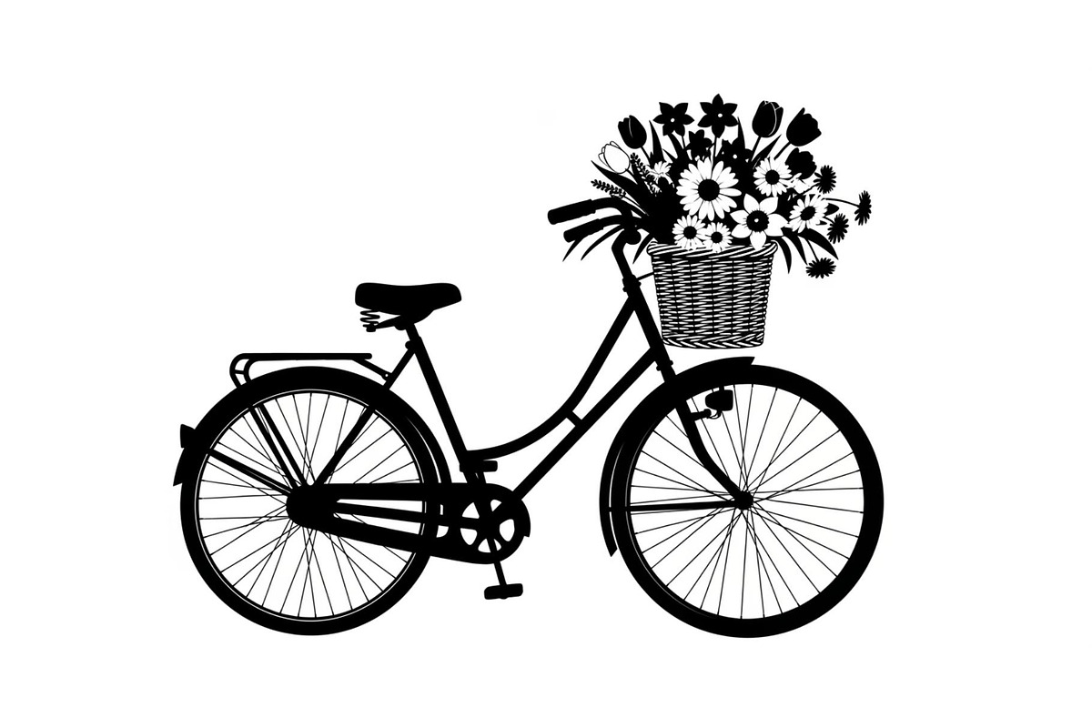 Flower Bicycle Silhouette Bundle, an Illustration by Gaye Art (Photo 27 of 31)