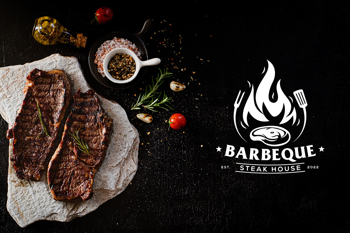 Barbeque logo bundle template, a Branding & Logo Template by Norma Studio (Photo 2 of 6)