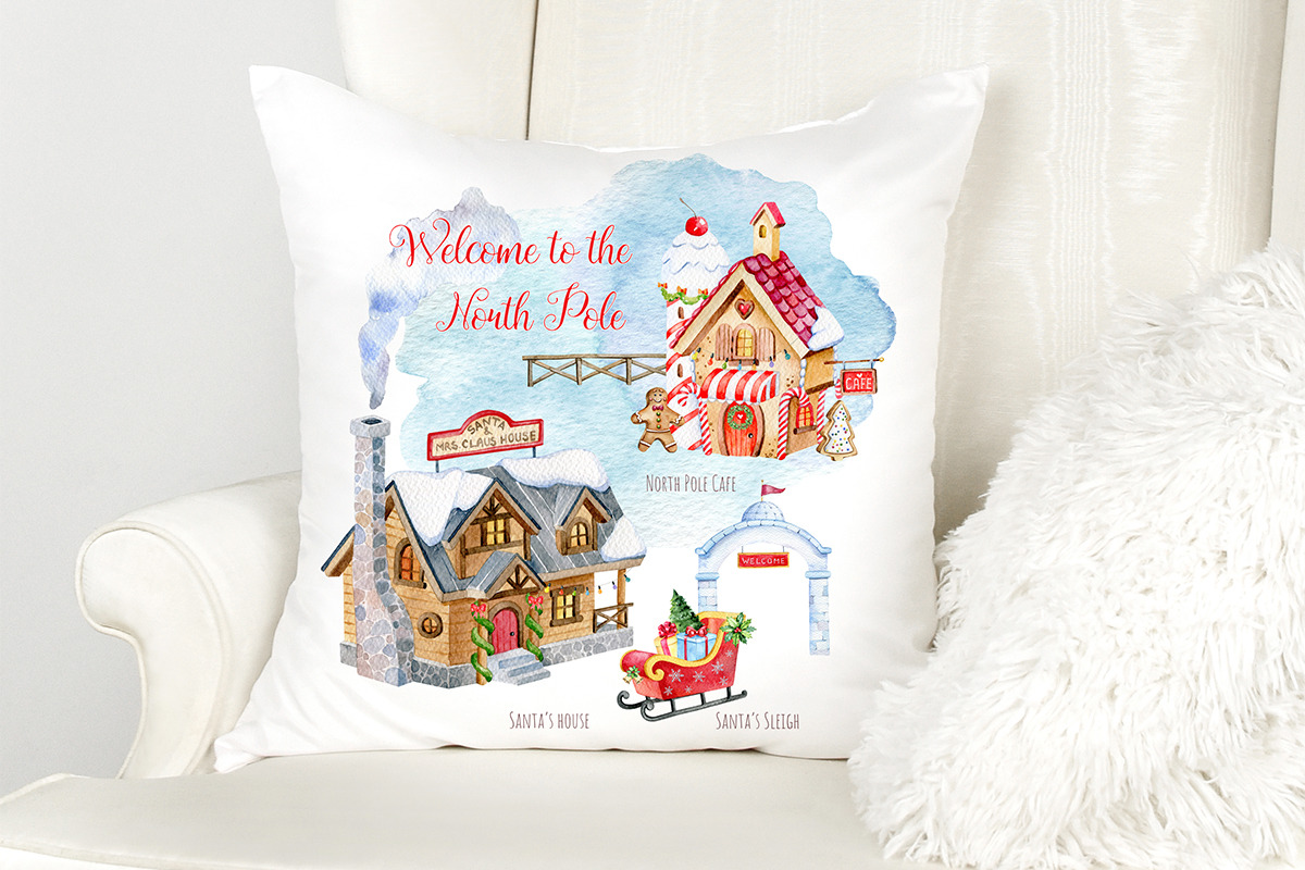 Christmas Houses Clipart, an Illustration by SimpleWishesArt (Photo 3 of 5)