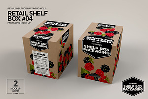 Retail Shelf Box 04 Packaging Mockup