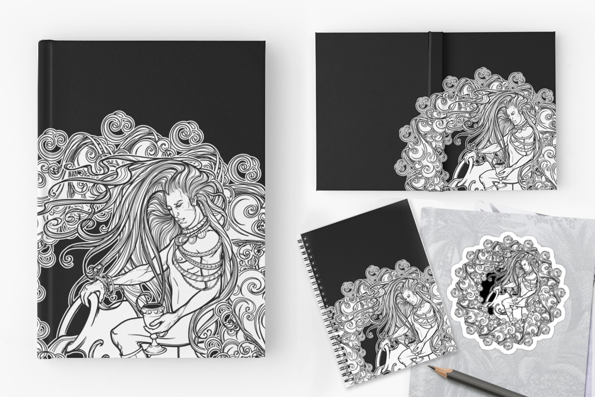 Inky Zodiac - Element of Air, a Decorative Illustration by AntonPix Studio (Photo 14 of 14)
