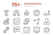 75+ Networking Vector Icons, an Outline Icon by Vectors Market (Thumbnail 1 of 2)