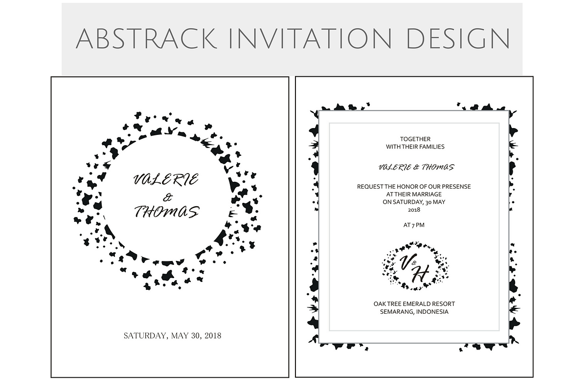 BLACK & WHITE INVITATION, an Invitation Template by byfloraison (Photo 2 of 5)