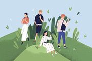 Happy app users with smartphones, a Person Illustration by Good Studio (Thumbnail 1 of 3)