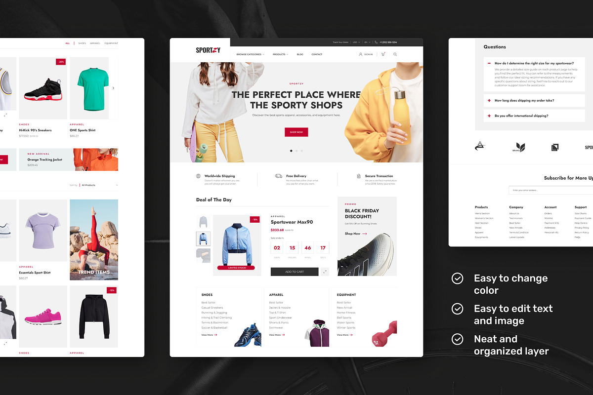 Sportswear E-Commerce Website Design, an UI Kit Template by peterdraw (Photo 4 of 9)