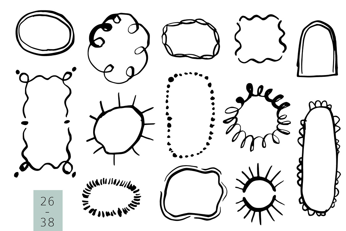 INKED FRAMES freehand doodle vector, an Object Graphic by Lena Nikolaeva (Photo 7 of 12)