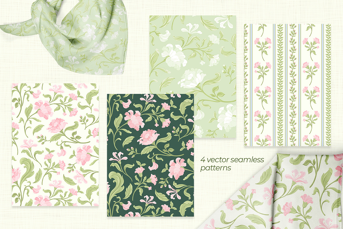 Floral Patterns & Illustrations, a Pattern Graphic by Inna Moreva (Photo 3 of 4)
