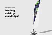Flag Banner Outdoor Mockup, an Advertising Mockup by graphicsauce (Thumbnail 2 of 4)