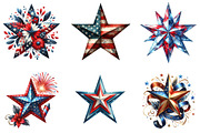 4th of July Star Clipart, an Illustration by DreamArtGraphic (Thumbnail 2 of 4)