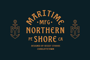 Maritime MFG - A Spur Serif Typeface