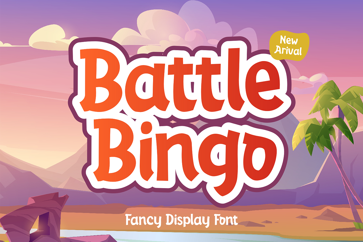 Battle Bingo - Fancy Display Font, a Font by zeenesia (Photo 1 of 7)