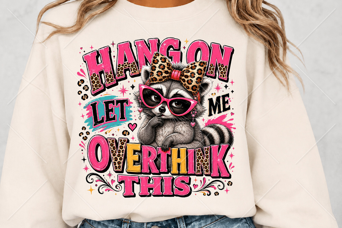 Funny Raccoon PNG, Overthinking, a Seasonal Illustration by Canvas Craft (Photo 5 of 6)