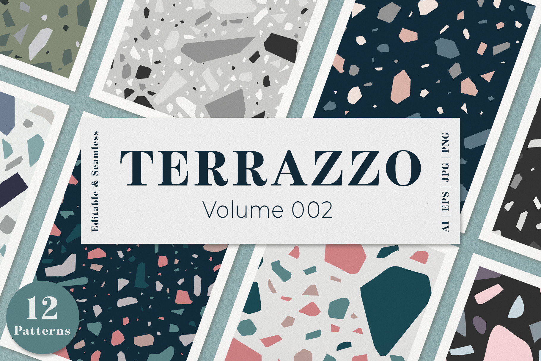 Terrazzo Seamless Patterns Vol. 002, a Pattern Graphic by Megs Lang