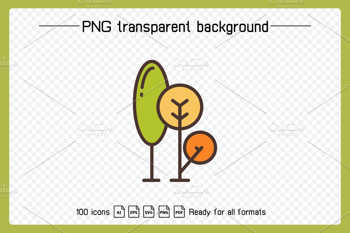 Tree and Woods Icons Illustration, a Decorative Illustration by Designfour (Photo 6 of 6)