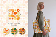 Retro mosaic seamless pattern set, a Pattern Graphic by Momosama Studio (Thumbnail 4 of 5)