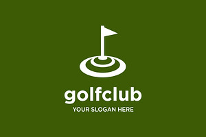 golf ball sport flag hole logo, a Branding & Logo Template by funpixel