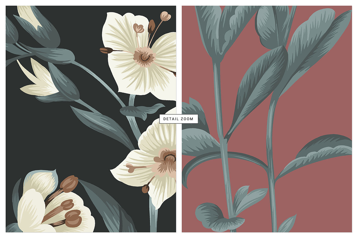 Lujo Botanique Prints & Motifs, a Pattern Graphic by TSTUDIO (Photo 6 of 12)