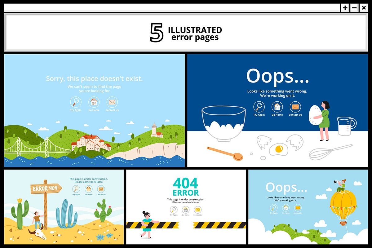 Error pages set 2, a Templates & Theme by Stolenpencil (Photo 1 of 6)