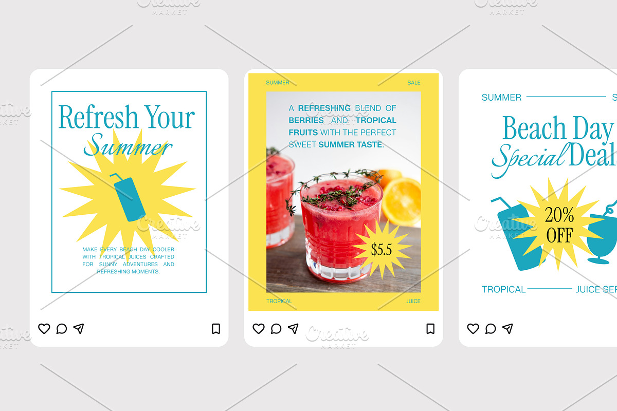Summer Juice Sale - Instagram Post, a Social Media Template by Izdihaar_Studio (Photo 2 of 4)