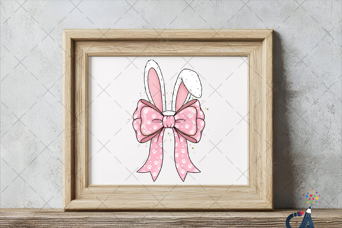 Easter Bunny Ears Bow PNG, an Illustration by Creative Art (Photo 5 of 6)
