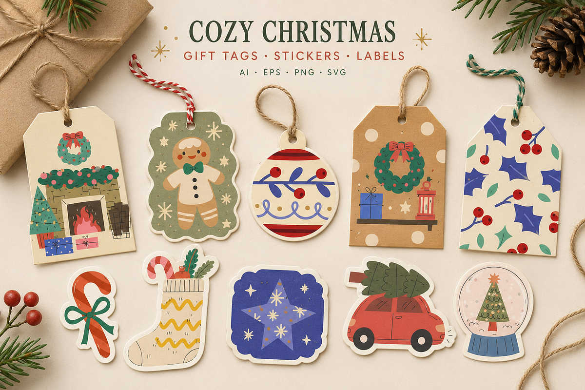 Christmas Decor Clipart, a Seasonal Illustration by Anna Studio (Photo 5 of 13)